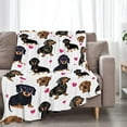 thumbnail image 4 of Dachshund Blanket for Girls Boys Women Gifts for Dachshund Lovers Dachshund Throw Blanket for Kids Adults Ultra Soft Cozy Fleece Blanket for Couch Sofa ​Bed 40"x50", 4 of 6