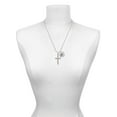 thumbnail image 3 of Delight Jewelry Stainless Steel 1.3" Cross - Silvertone Script Initial Disc - H - Charm Necklace, 20"+3", 3 of 4