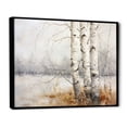 thumbnail image 2 of Designart "Minimalist Scenery Featuring Birch Trees And Their Breath I" Tree Birch Floater Framed Wall Art Prints, 2 of 5