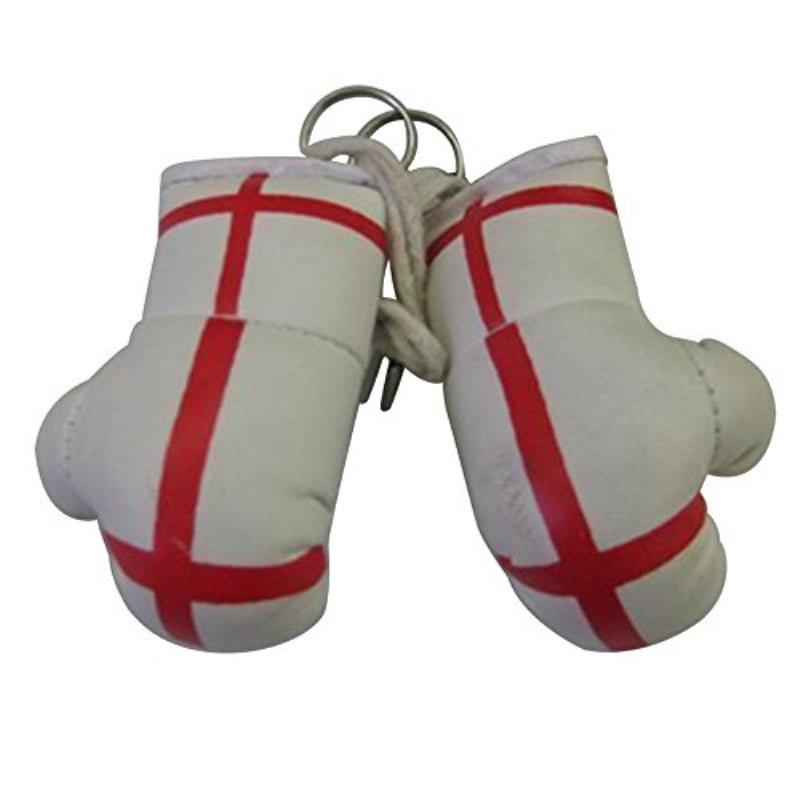 flag mini small boxing gloves to hang over car automobile mirror