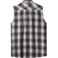 thumbnail image 2 of Ma Croix Mens Plaid Sleeveless Button Shirt Flannel Pattern, 2 of 5