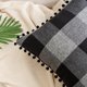 thumbnail image 5 of Clásico Búfalo Cuadros Fundas Cojines Cubiertas con Pompones Decorativo Funda Cojín Poliester Funda Almohada Cobertor para Sofa/Sillón/Cama 18 x 18 Pulgadas Negro y gris, 5 of 11