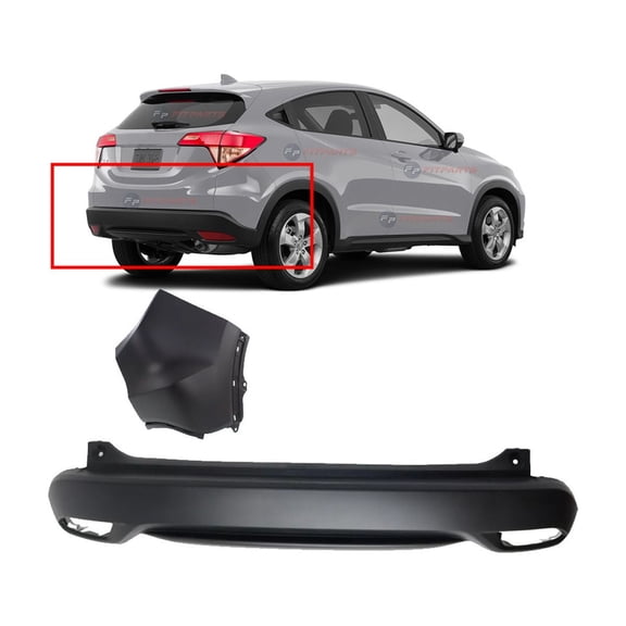 DCP Rear Bumper Cover Kit for Honda HR-V 2016-2018 HO1100289 HO1116103