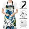 thumbnail image 4 of Kdxio Game All Day Apron with Pockets Adjustable Kitchen Aprons for Men Women Waterproof Aprons for Cooking,Drawing,Crafting, Baking Household Cleaning, 4 of 8