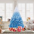 thumbnail image 2 of Gymax 7  FT Artificial Christmas Tree Hinged Snow Flocked Xmas Tree w/ 1264 Lush Branch Tips, 2 of 10