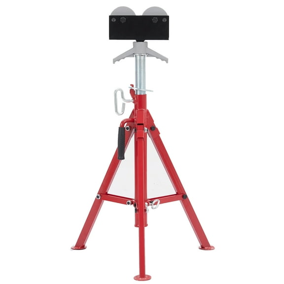 Pipe Jack Stand with Roller Head, 28-52 Inch Adjustable Height,1/8"-12" Capacity, 2500LBS Load Capacity,Heavy Duty Carbon Steel Body, Steel Jack Stands