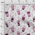 thumbnail image 2 of oneOone Cotton Cambric Dark Magenta Fabric Ice Cream Sewing Material Print Fabric By The Yard 56 Inch Wide, 2 of 6