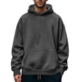 thumbnail image 5 of Zshosam Men's EverSoft Fleece Hoodie Pullover Sweatshirt(Dark Gray,M), 5 of 9