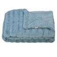thumbnail image 4 of BLUFF CITY BEDDING Super Soft Sherpa Blanket Fleece Lightweight Cozy Couch Bed Blanket Olive, 4 of 5