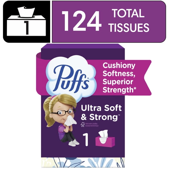 Puffs Ultra Soft Non-Lotion Facial tissue, Family Box (Choose Your Count)