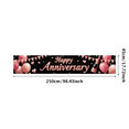 thumbnail image 3 of LUUFILx Happy Anniversary Day Banner Backdrop Decoration Celebration Party Supplies Balloon Gift Cupcake Display Event Background Decor Scene, 3 of 9