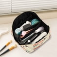 thumbnail image 2 of FORMRS Makeup Bag Travel Cosmetic Organizer for Women Fold Flat Zipper Pouch with Handle, Flying Planes, 2 of 8