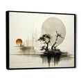 thumbnail image 2 of Designart "Sumie Zen Asian Painting I" Asian Floater Framed Canvas Wall Art, 2 of 7