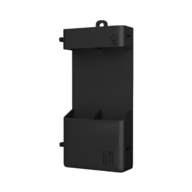 Soporte de pared para palillos chinos, soporte para cubiertos, soporte para brochas de maquillaje Negro