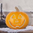 thumbnail image 2 of Lighted 9" Blow Mold Jack O Lantern Traditional B, 2 of 6