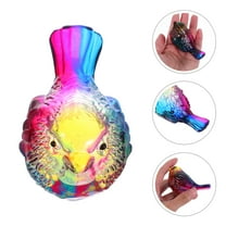 RENACLIPY Decorative Crystal Glass Bird Figurine Multi-Colored Statue Home Decor Gift for 1 Piece