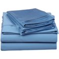 thumbnail image 1 of Egyptian Cotton 650 Thread Count Solid Sheet Set  King-Medium Blue, 1 of 5