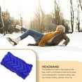 thumbnail image 2 of Bandeau d'Hiver pour Femmes Élastique Protège-Tête Chaud Épais Cache-Oreilles pour Dames Style Simple Accessoires pour Cheveux pour Femmes Bleu Saphir, 2 of 6