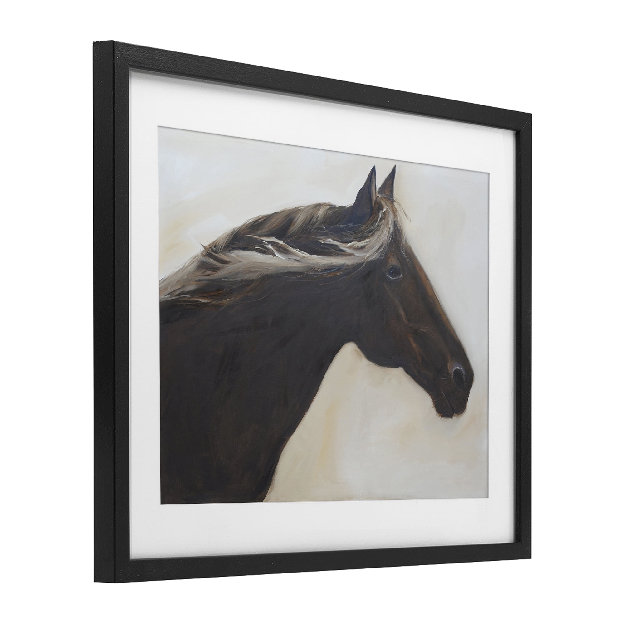 Stupell Industries The Mare In Profile Black Framed Print Under Glass, design by Jadei Graphics