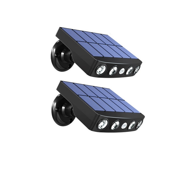 Inteprter Lámpara con Sensor de alumbrado público, 2 piezas, iluminación de carretera, inalámbrica, multicolor, detección de cuerpo, menor potencia, Iluminación y accesorios Negro Luz blanca Inteprter HA073455-01