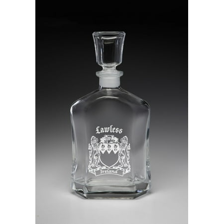 

Lawless Irish Coat of Arms Whiskey Decanter (Sand Etched)