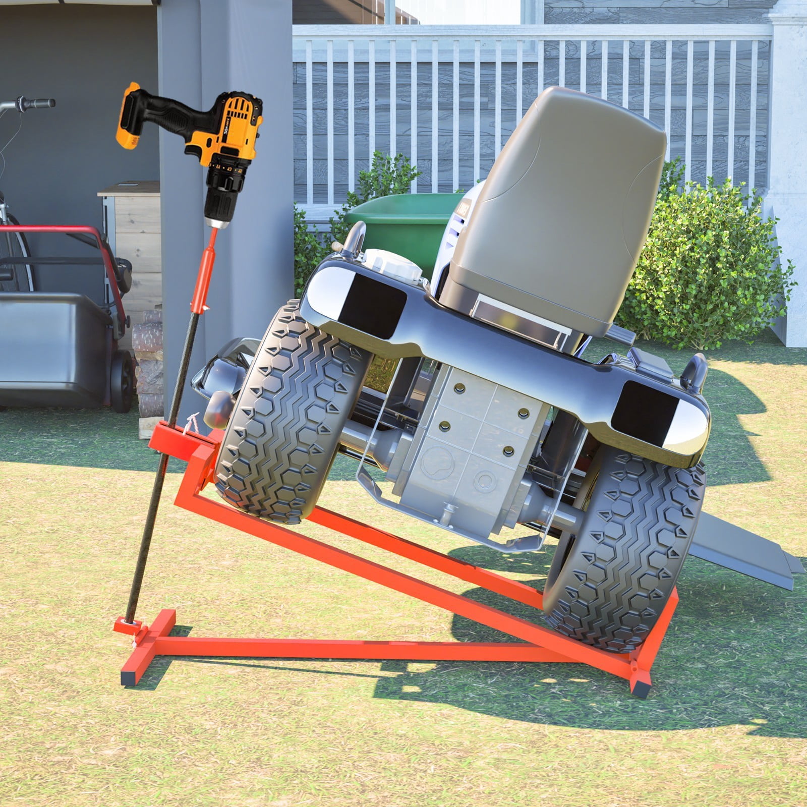 リーフ 880 Lbs Capacity Riding Lawn Mower Lift Jack – Telescopic