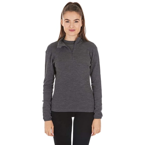 Midweight Women's Wool 1/4 Zip - 100% Merino Wool
