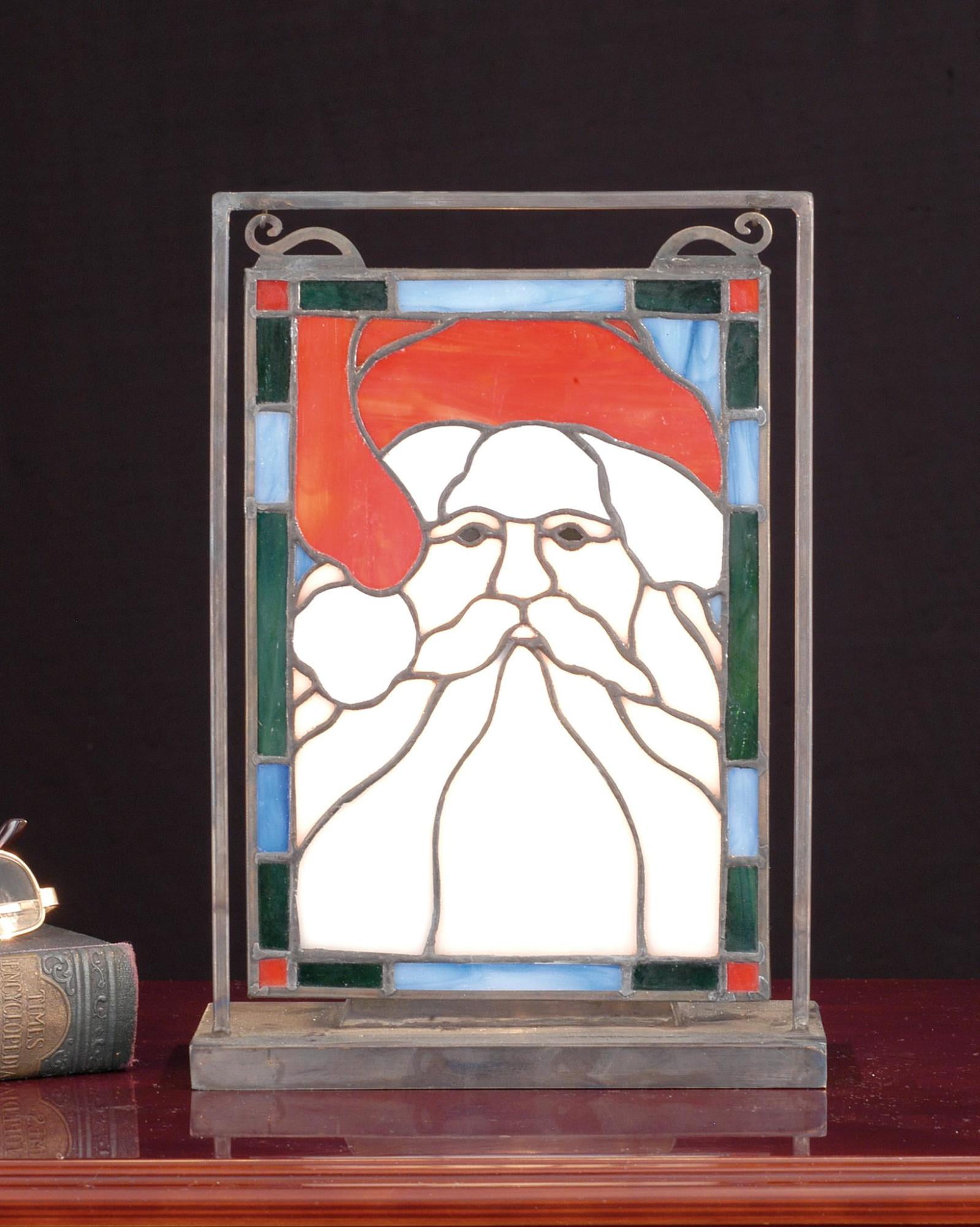 9.5"W X 10.5"H Santa Head Lighted Mini Tabletop Window