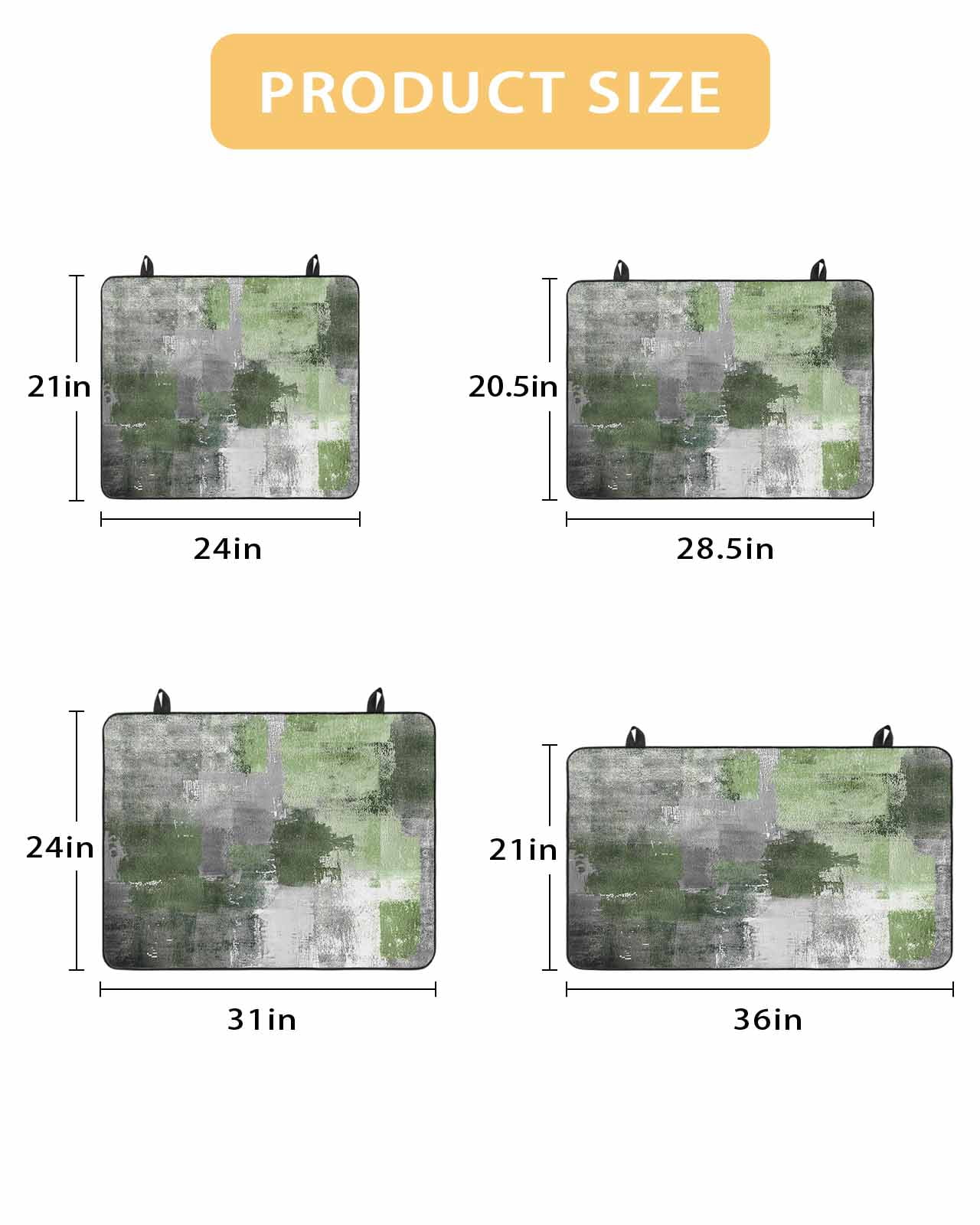 nqOlkjepod Large Induction Cooktop Protector Mat 36"x21", Sage Green Grey Stove Top Covers for Electric Stove, Modern Oil Painted Abstract Art Aesthetics Stove Burner Cover Mats Stove Cover