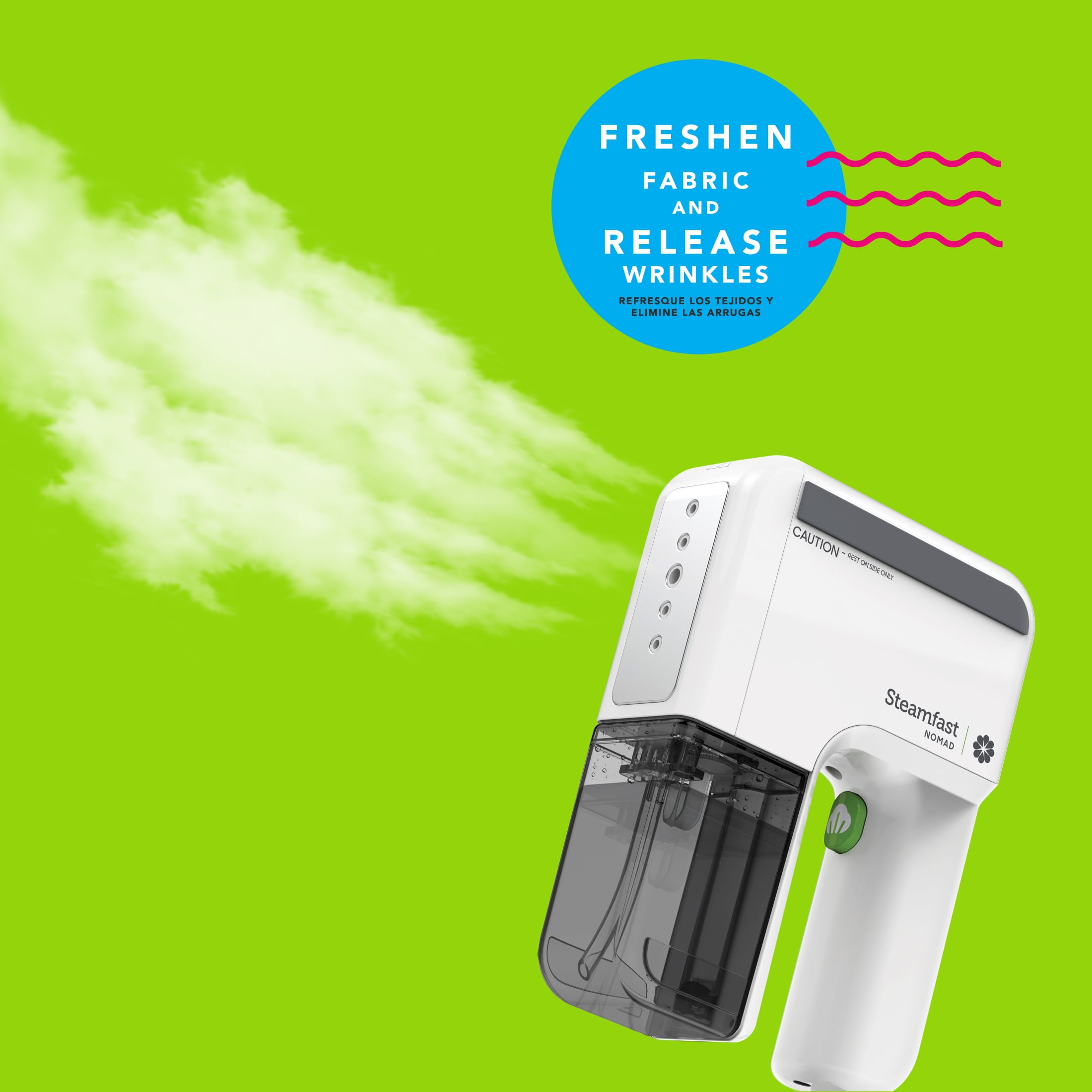 (6 pack) Steamfast Nomad Handheld Travel Garment Steamer, 800W, Compact and Portable, 30-Second Heat Up, 11-Minutes of Continous Steam, 5 fl oz. Detachable Water Tank, Auto Shut-off, White