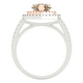 thumbnail image 4 of Clara Pucci 14K White/Rose Gold 2.48ct YellowMoissanite Halo Ring for Women, 4 of 7