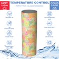 thumbnail image 5 of Pioneer Flower Floral Print Pattern 20oz Skinny Tumbler with Straw & Lid, Double Wall Vacuum Insulated Cup, Leak-Proof, Cup Holder Friendly, Hot 6H Cold 12H, 5 of 6
