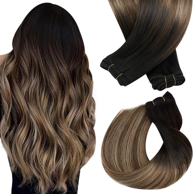 Extensiones de cabello Sunny Hair para coser, cabello humano real, 30 cm, 70 g