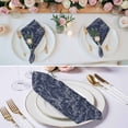 thumbnail image 3 of Navy Blue Botanical Cloth Napkins, Vintage Floral Plants Branch Washable and Reusable Dinner Napkins Set of 2, Table Napkin for Kitchen Party Birthday Wedding Hotel Housewarming 20"x20", 3 of 9