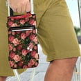 thumbnail image 3 of COEQINE Pink Flower Crutch Pouch Crutches Accessories Bag Crutch Carrying Pouch Easy to Install Crutch Travel Pouch with Key and Wallet Hanging Pouch for Women Men, 3 of 7