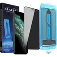 thumbnail image 2 of LSKJGA-2-Pack Privacy Screen Protector for iPhone 11 Pro Max and iPhone XS Max 6.5-Inch, 9H Tempered Glass, Full Coverage, Anti-Fingerprint, Auto Dust-Elimination, No Bubble, Easy Installation, 2 of 4