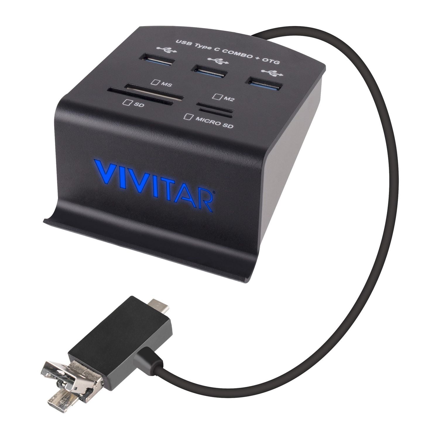 10 in 1 multi Function card reader, Input data from 4 memory cards