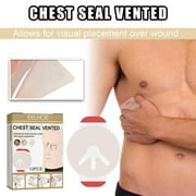10pcs Sterile Exhaust Chest Seal Dressing Gauze Pad Transparent Wound Care