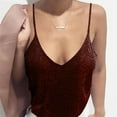 thumbnail image 2 of Glisme Tank Tops For Women Bling Tank Tops For Casual Slim Crop Top Short Sleeve Sleeveless V Neck Solid Color Tank Top Camisole Regular Fit T Shirt, 2 of 5