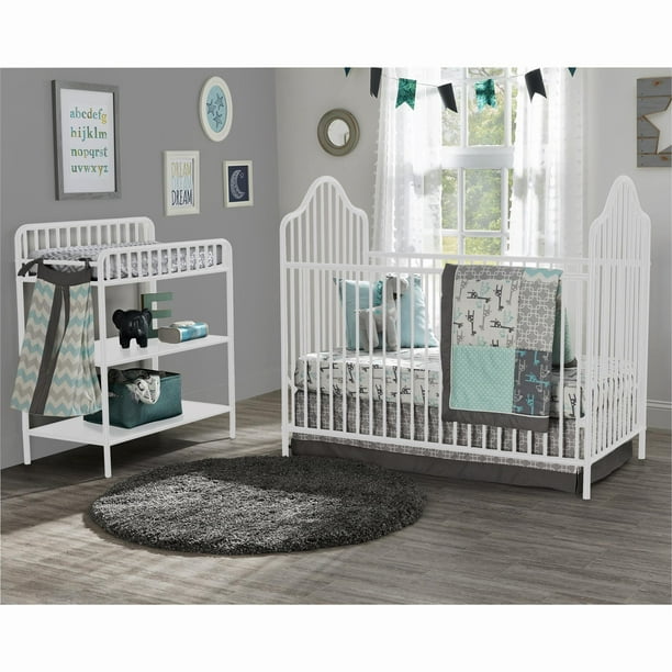 Little Seeds Rowan Valley Lanley Crib and Changing Table Set, White