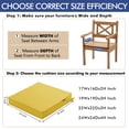 thumbnail image 6 of Outdoor Chair Cushions 19 X 19 Inch Water Resistant Patio With Tie Color Fastness Thick Seat Cushion For Garden Lawn Furniture Yellow Set Of 2, 6 of 7