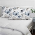 thumbnail image 4 of Blue Grey Spring Floral Standard Size Pillow Cover, Pillowcase Protectors with Zipper, Breathable Decorative Throw Pillow Case Cover, Elegant Summer Botanical Pillow Shams for Couch Sofa 20x26Inch, 4 of 8