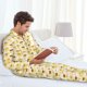 thumbnail image 5 of Fotbe Cute Yellow Duck Pijama de Hombre con Estampado de Manga Larga, Conjunto de 2 Piezas, Ropa de Dormir Suave y Cómoda con Bolsillos-Large, 5 of 6