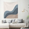 thumbnail image 2 of ZNDUO Vintage Wavy Curved Lines Pattern Wall Tapestry, Tapestries for Living Room Bedroom Dorm Classroom Office Decor 60x51 Inch, 2 of 8