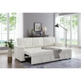 thumbnail image 2 of Laura Reversible Sleeper Sectional Sofa Storage Chaise by HomeStock-Color:White,Fabric:Air Leather, 2 of 10