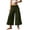 Army Green, variant on Women Cropped Wide Leg Pants Drawstring Tie High Waist Elastic Back Waist Loose Culottes with Pockets Chic Casual or Spring Summer Beach Daily Vacation