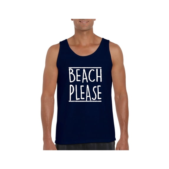 MmF - Men's Tank Top for Men, up to Men Size 3XL - Beach Please