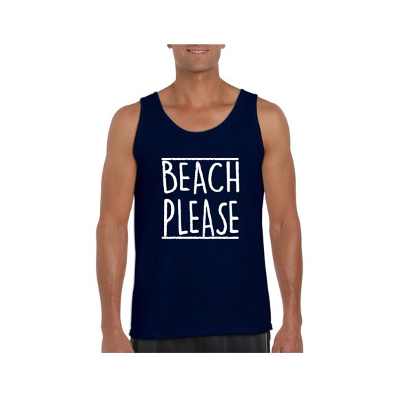 MmF - Men's Tank Top for Men, up to Men Size 3XL - Beach Please