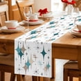thumbnail image 5 of Green Brown Diamond Table Runner 72 Inches Long Farmhouse Dress Scarves, Modern Geometric Middle Century Dining Tablerunner for Coffee Table/Kitchen Island/Party Décor, 13" x 72", 5 of 8