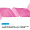 thumbnail image 3 of Velvet Ribbon Gift Wrapping 2 Inch x 5 Yard Pink Single Face Velvet Ribbon Roll for DIY Bouquets Wedding, 3 of 5